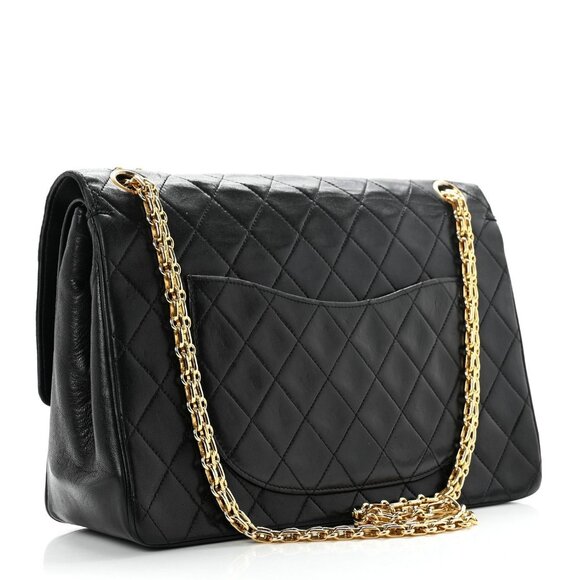 Authentic CHANEL Vintage Classic Double Flap Bag Lambskin Chain Shoulder Purse - Picture 6 of 13